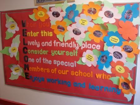 School display Welcome