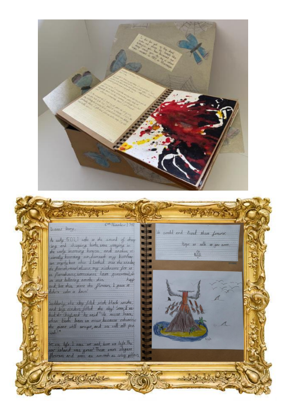 photos of children's written work