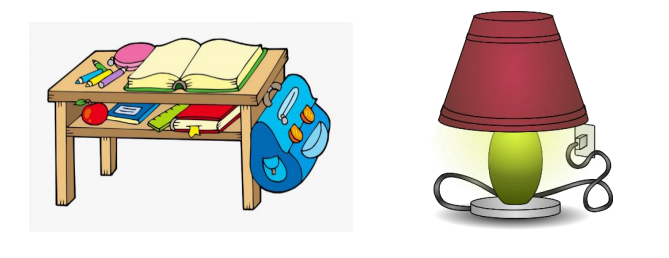 cartoon reading desk
