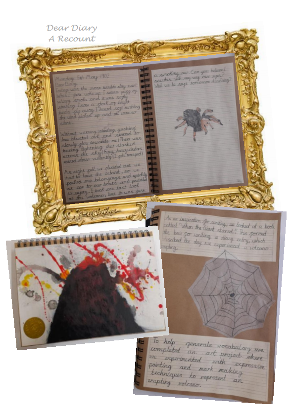photos of children's written work