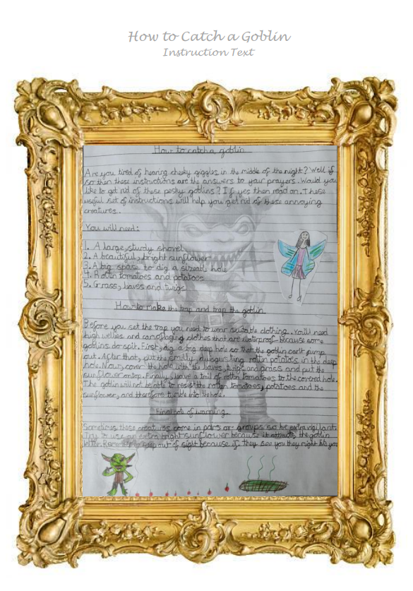 photos of children's written work