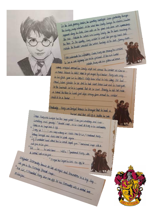photos of children's written work