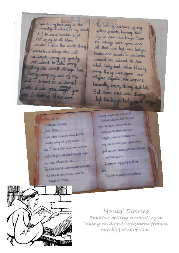 photos of children's written work