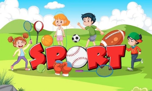 children playing sport